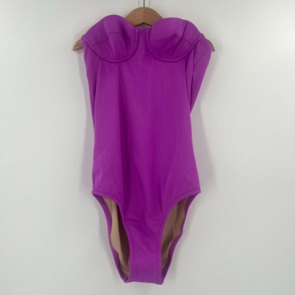 J. Crew Other - J. Crew Women Size 0 Long Purple Balconette One Piece Swimsuit‎